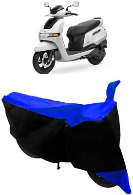 GANPRA Two Wheeler Cover for TVS(iQube Electric, Black, Blue)