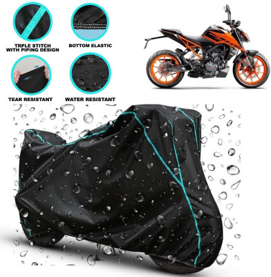 kerwa Waterproof Two Wheeler Cover for KTM(200 Duke, Black)