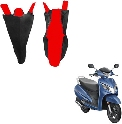 RiderShine Waterproof Two Wheeler Cover for Honda(Activa 125, Black, Red)