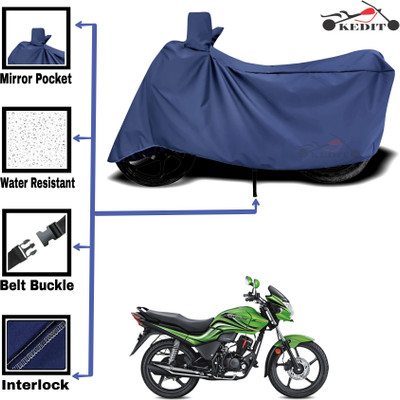 KEDIT Two Wheeler Cover for Universal For Bike(Passion Xpro, Blue)