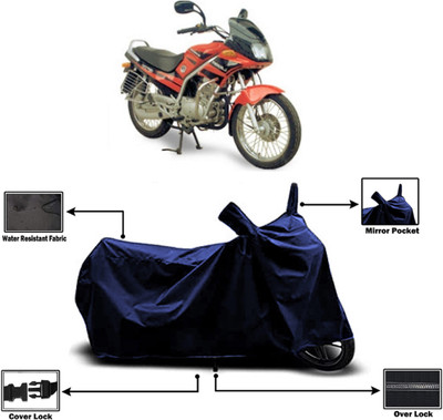 Amexride Two Wheeler Cover for Kinetic(GF Lazer, Blue)