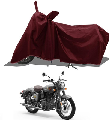DeepShakshi AUTOMOTIVE Waterproof Two Wheeler Cover for Royal Enfield(Classic 350, Maroon)