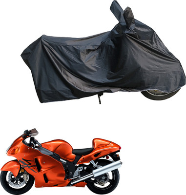 Motodreka Waterproof Two Wheeler Cover for Suzuki(GSX R1300 Hayabusa, Black)