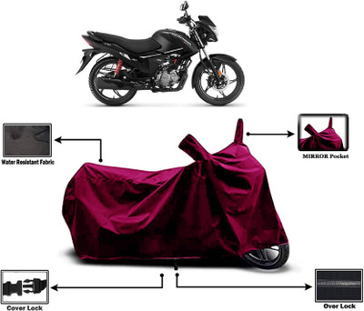 AASHTIK MART Two Wheeler Cover for Hero(Glamour, Maroon)