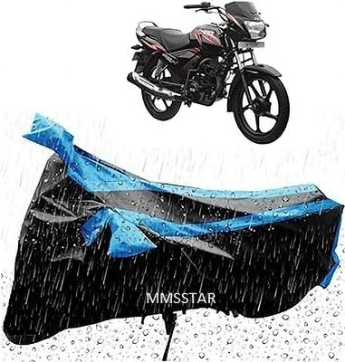 MMSSTAR Waterproof Two Wheeler Cover for Yamaha(Alpha BS6, Blue, Black)