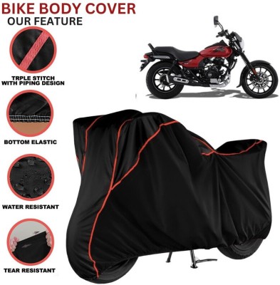 kerwa Waterproof Two Wheeler Cover for Bajaj(Avenger Street 160, Black, Red)