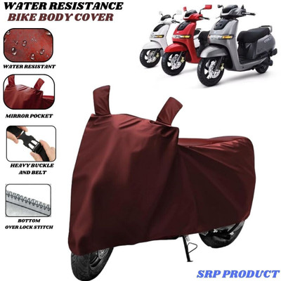 SRP PRODUCT Waterproof Two Wheeler Cover for TVS(iQube, Maroon)