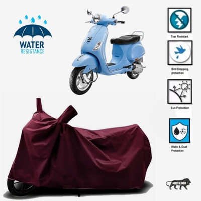 JSJINSIL Waterproof Two Wheeler Cover for Vespa(Vespa VXL 150, Maroon)