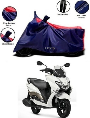 DeepShakshi AUTOMOTIVE Waterproof Two Wheeler Cover for Suzuki(Burgman Street 125, Blue, Red)