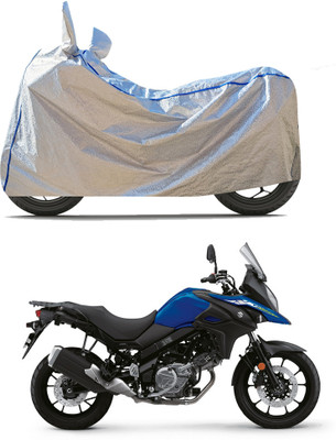 PAGORA Waterproof Two Wheeler Cover for Suzuki(Silver)