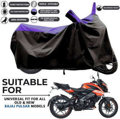 MADAFIYA Two Wheeler Cover for Bajaj(Pulsar NS125, Black, Purple)