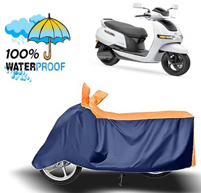 ROYAL AUTO MART Waterproof Two Wheeler Cover for TVS(iQube Electric, Blue, Orange)