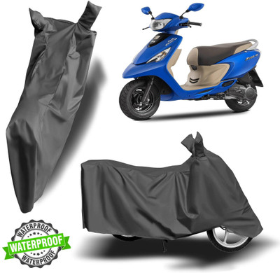 Autoinnovation Waterproof Two Wheeler Cover for TVS(Scooty Zest, Grey)
