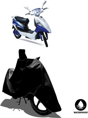 Amexride Waterproof Two Wheeler Cover for Hero Electric(Electric Maxi, Black)