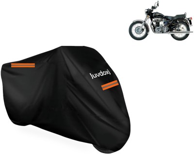 Juvdoxj Waterproof Two Wheeler Cover for Royal Enfield(Electra 4S, Black)