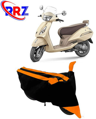 RRZ Waterproof Two Wheeler Cover for TVS(Jupiter classic, Black, Orange)