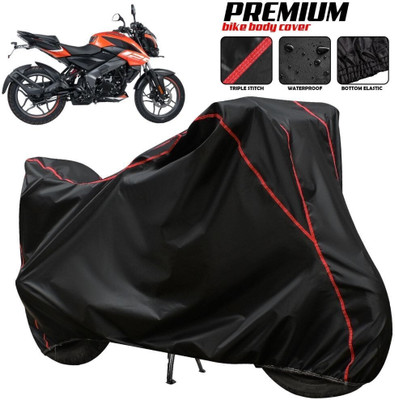 OliverX Waterproof Two Wheeler Cover for Bajaj(Pulsar NS125 BS6, Black, Red, Multicolor)