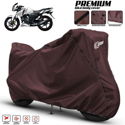 xodi Waterproof Two Wheeler Cover for TVS(Apache 150, Maroon, Black)