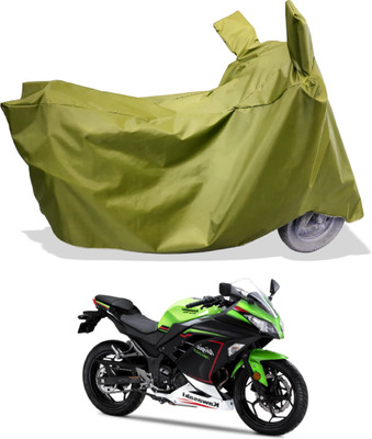 Amexride Two Wheeler Cover for Kawasaki(Ninja 300, Maroon)