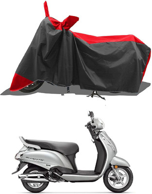 WMIZEXA Waterproof Two Wheeler Cover for Suzuki(Access 125, Red, Black)