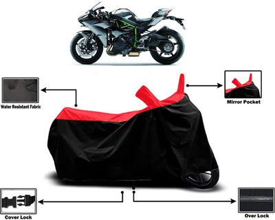 Amexride Two Wheeler Cover for Kawasaki(Ninja H2R, Red)