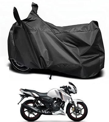 Auto Hub Waterproof Two Wheeler Cover for TVS(Apache RTR 160, Black)