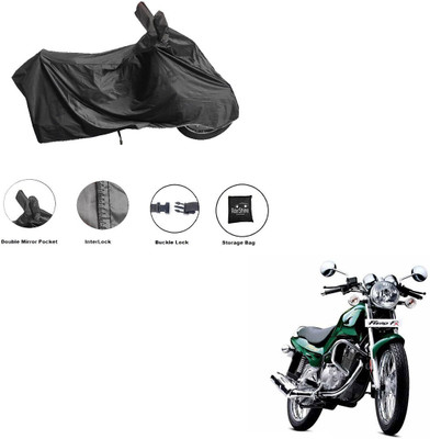 RiderShine Waterproof Two Wheeler Cover for TVS(Fiero FX, Black)