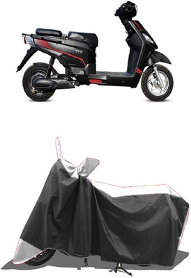 SUGASHRI Waterproof Two Wheeler Cover for Hero(Electric, White, Black)