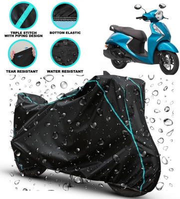 kerwa Waterproof Two Wheeler Cover for Yamaha(Fascino, Black)