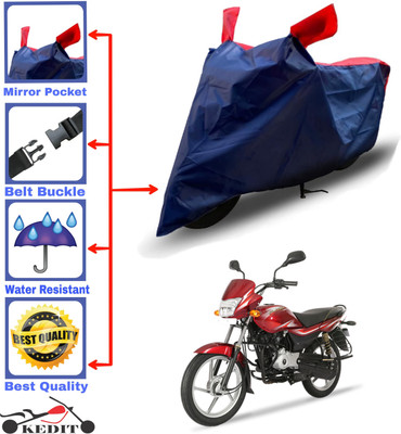 AASHTIK MART Two Wheeler Cover for Bajaj(Platina, Red, Blue)