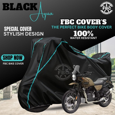 AUTOCAD Waterproof Two Wheeler Cover for Royal Enfield(Himalayan, Black)