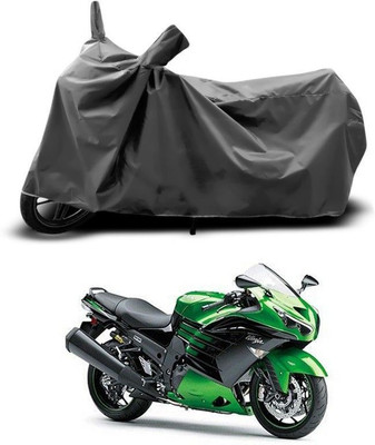 DeepShakshi AUTOMOTIVE Waterproof Two Wheeler Cover for Kawasaki(Ninja, Grey)