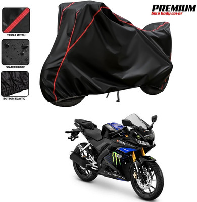 DeepShakshi AUTOMOTIVE Two Wheeler Cover for Yamaha(YZF R15 V3 Moto GP Edition, Black, Red)