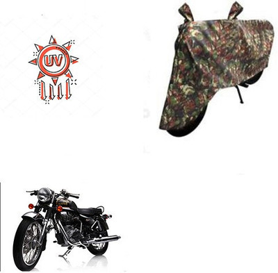 DeepShakshi AUTOMOTIVE Waterproof Two Wheeler Cover for Royal Enfield(Electra Delux, Multicolor)