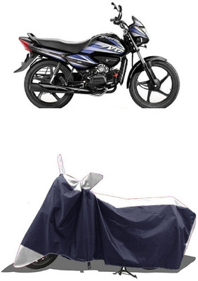 SUGASHRI Waterproof Two Wheeler Cover for Hero(Splendor NXG, White, Blue)