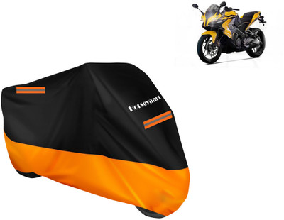 Horseyaart Waterproof Two Wheeler Cover for Bajaj(Pulsar SS400 BS6, Orange)