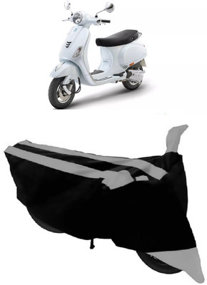HEMSKAR Two Wheeler Cover for Vespa(ZX 125, Black, Grey)