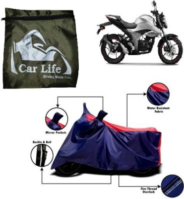 Car Life Waterproof Two Wheeler Cover for Suzuki(Gixxer SF, Red, Blue)