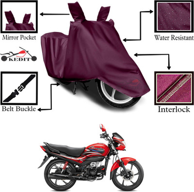 AASHTIK MART Two Wheeler Cover for Hero(Passion Plus, Maroon)