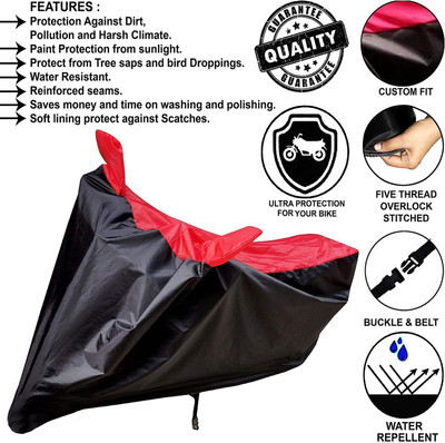 Autoapex Two Wheeler Cover for Mahindra(Kine, Red, Black)