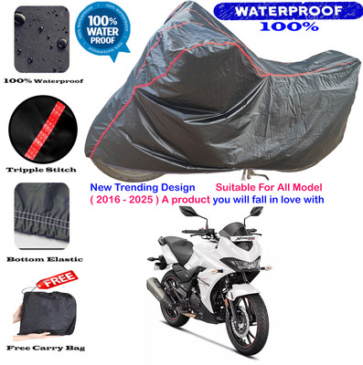 AutoGalaxy Waterproof Two Wheeler Cover for Hero(Xtreme 200S, Black, Red)