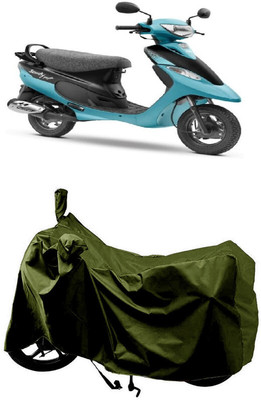 SUGASHRI Waterproof Two Wheeler Cover for TVS(Scooty Pep+ BS6, Green)