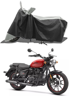 GROFATIK Two Wheeler Cover for Royal Enfield(Meteor BS6, Grey)