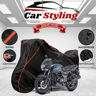 Car Styling Waterproof Two Wheeler Cover for Bajaj(Pulsar 150, Black, Red)