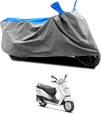 CODOKI Waterproof Two Wheeler Cover for Hero(Duet LX 110CC, Grey, Blue)