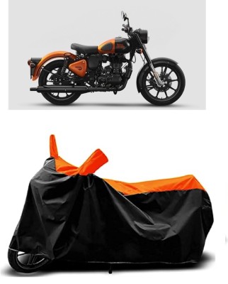 VESMEI Two Wheeler Cover for Royal Enfield(Bullet 350, Orange)