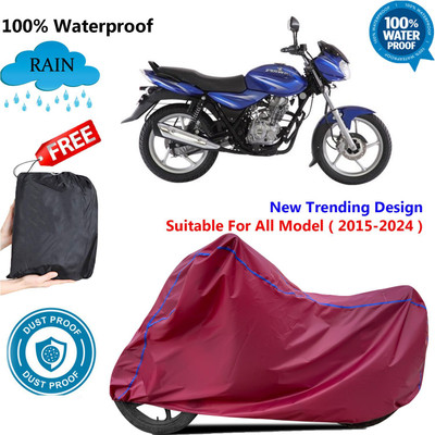 AutoGalaxy Waterproof Two Wheeler Cover for Bajaj(Discover 125 DTS-i, Maroon)
