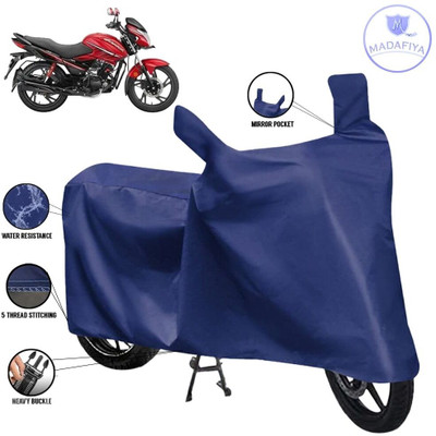 MADAFIYA Waterproof Two Wheeler Cover for Hero(Glamour i3s, Blue)