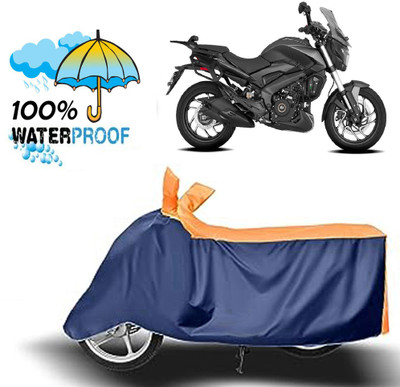 ROYAL AUTO MART Waterproof Two Wheeler Cover for Bajaj(Dominar 400, Blue, Orange)