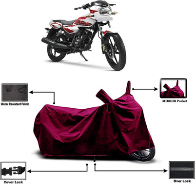 Amexride Two Wheeler Cover for TVS(Phoenix 125, Maroon)